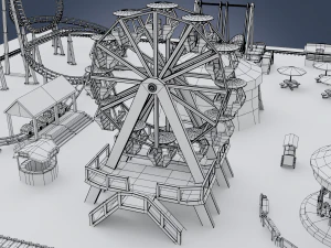 parque de divers&otilde;es Modelo 3D