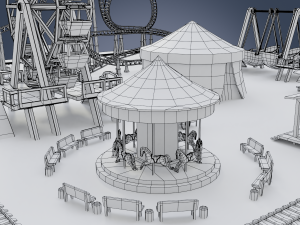 amusement park 3D Modell