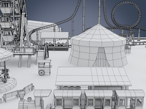 amusement park 3D Modell
