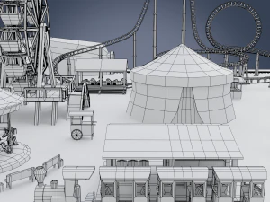 parque de divers&otilde;es Modelo 3D