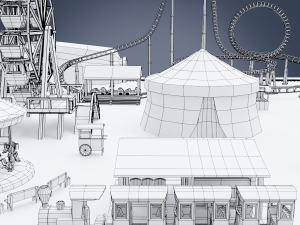 amusement park 3D Modell