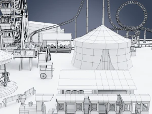 parque de divers&otilde;es Modelo 3D