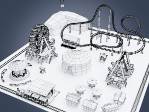 amusement park 3D Modell