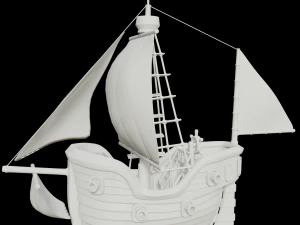 Toon żaglowiec Model 3D