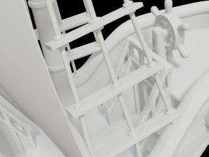 toon sailing ship 3D 모델