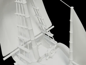 toon sailing ship 3D Model