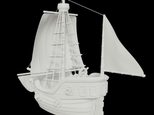 toon sailing ship 3D 모델