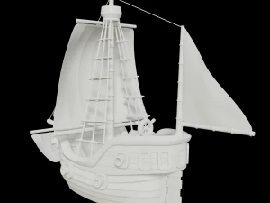 toon sailing ship 3D Model
