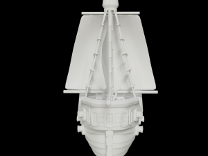 toon sailing ship 3D 모델