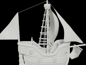 toon sailing ship 3D Model
