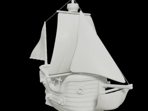 toon sailing ship 3D Model