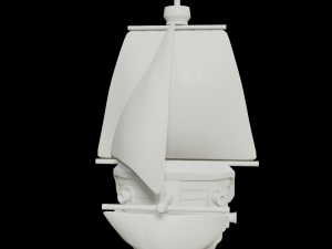 toon sailing ship 3D 모델