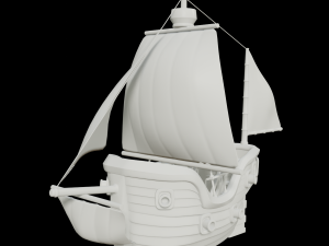 toon sailing ship 3D 모델