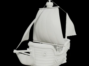 toon sailing ship 3D Model