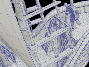 toon sailing ship 3D 모델