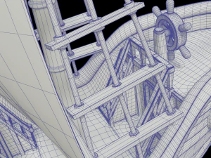 toon sailing ship 3D Model