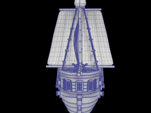 toon sailing ship 3D Model