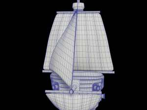 toon sailing ship 3D 모델