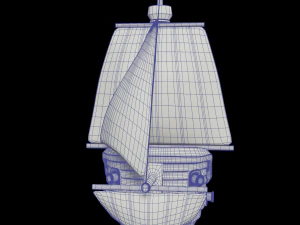 toon sailing ship 3D Model