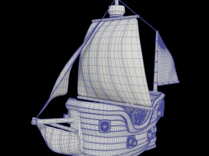 toon sailing ship 3D Model