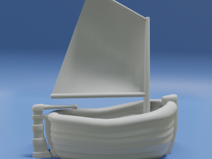 toon sailboat Modello 3D
