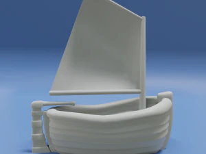 toon sailboat 3D Model