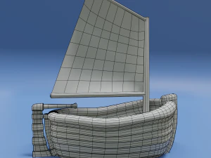 toon sailboat 3D Model