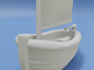 toon sailboat Modello 3D
