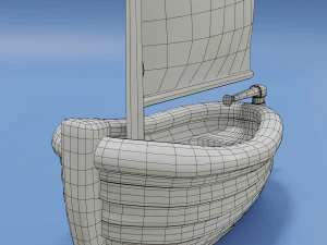 toon sailboat 3D Model