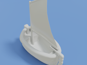 toon sailboat Modello 3D