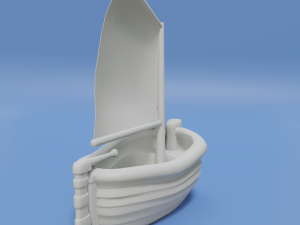 toon sailboat Modello 3D