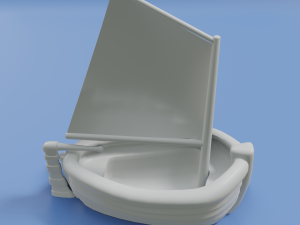 toon sailboat Modello 3D