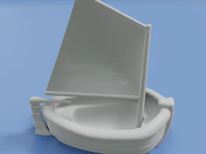 toon sailboat 3D Model