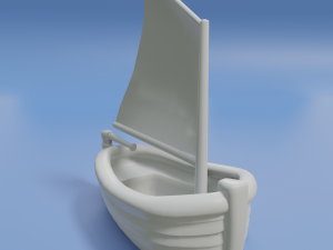 toon sailboat Modello 3D