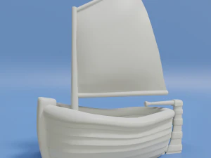 toon sailboat 3D Model