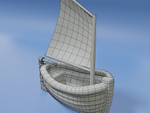 toon sailboat Modello 3D