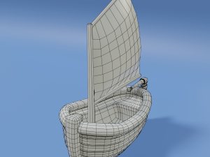 toon sailboat Modello 3D