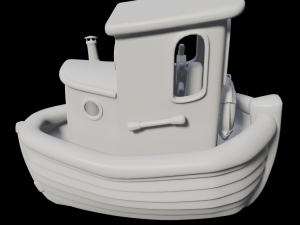 toon tugboat 3D Модель