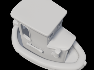 toon tugboat 3D Модель