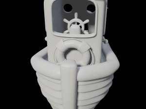 toon tugboat 3D Модель