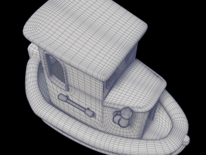 toon tugboat 3D Модель