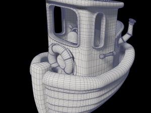 toon tugboat 3D Модель