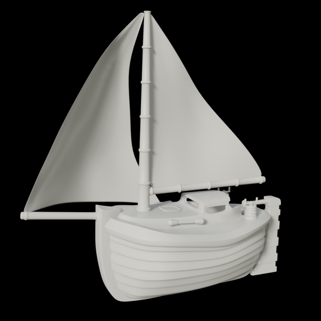 toon yacht 3Dモデル .c4d .max .obj .3ds .fbx .stl .blend 