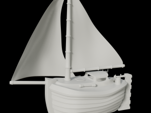 toon yacht 3D Model