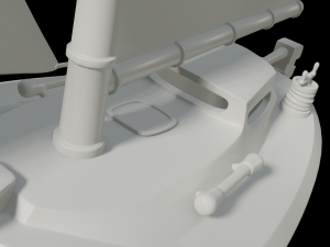 toon yacht 3Dモデル