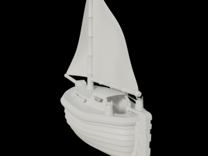 toon yacht 3Dモデル