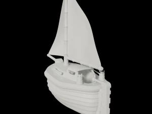 toon yacht 3D Model