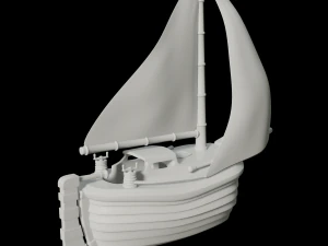 toon yacht 3D Model