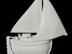 toon yacht 3Dモデル