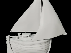 toon yacht 3D Model